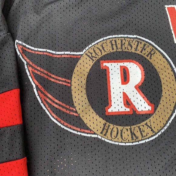 Vintage Rochester Hockey Jersey VFW Post 1215 K1 Sportswear Black L Minnesota MN - Picture 2 of 9